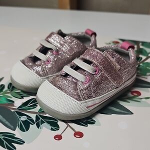 See Kai Run Sparkle Pink Toddler Slip-On Sneakers